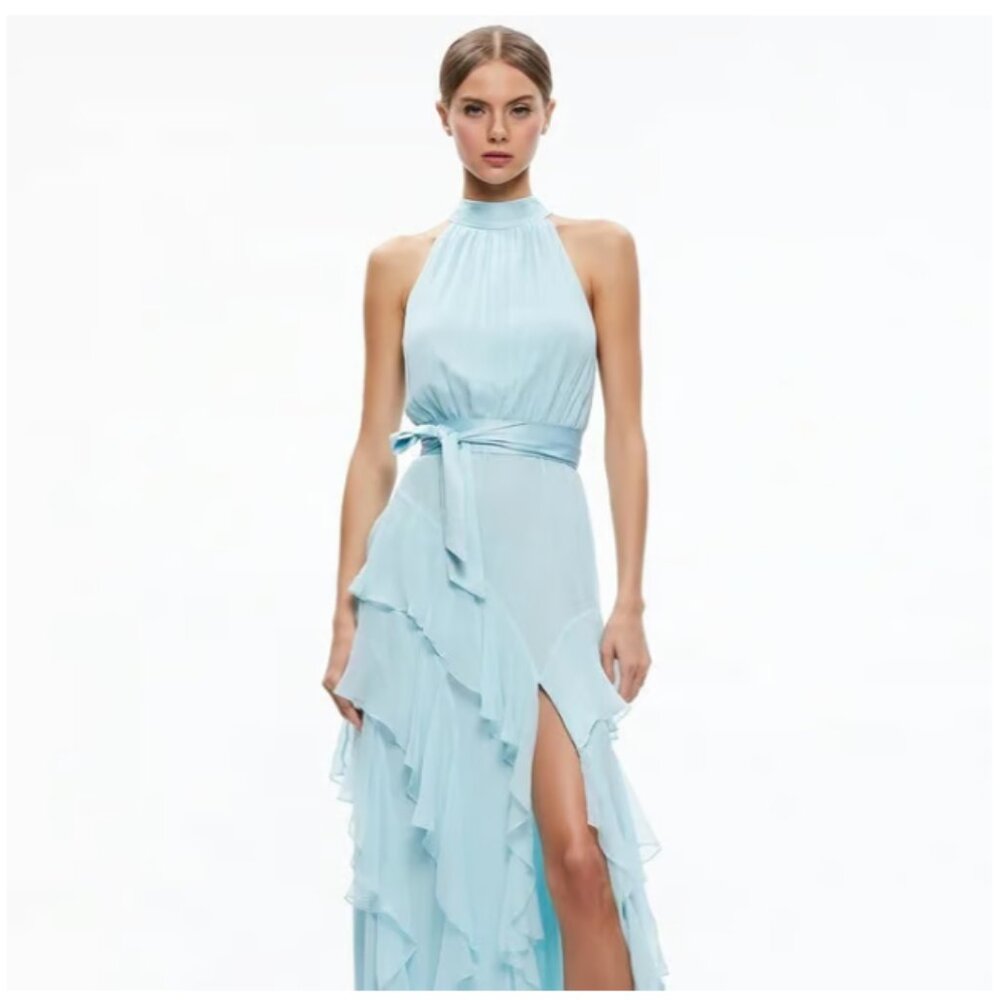 Alice + Olivia EMELIA HALTER NECK GOWN - Size 12